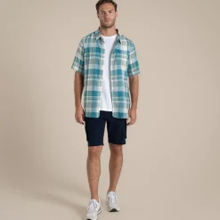 Argino Hemd mit kurzem Ärmel für Herren | Tranquil Blue Check