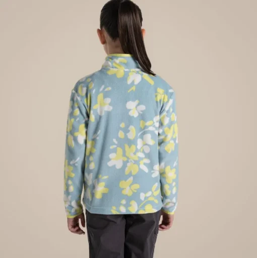 Bachas Half Zip Fleece für Kinder | Sky Blue Print