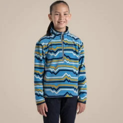 Bachas Half Zip Fleece für Kinder | Bright Sky Print