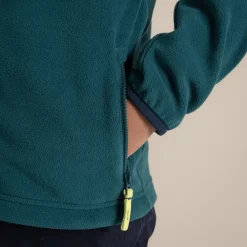 Bindloe Fleecejacke mit Kapuze für Kinder | Blue Navy / Deep Ocean Green