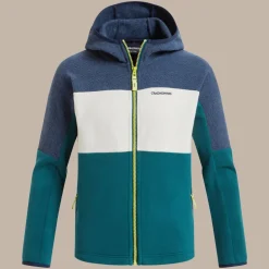 Bindloe Fleecejacke mit Kapuze für Kinder | Blue Navy / Deep Ocean Green