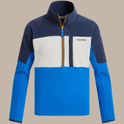 Bromley Fleece mit halbem Reißverschluss für Kinder | Blue Navy / Howlite Blue