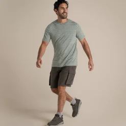 Buffon T-Shirt für Herren | Lichen Green Stripe