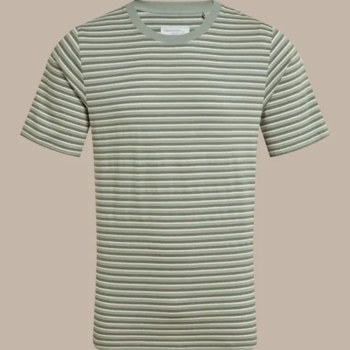Buffon T-Shirt für Herren | Lichen Green Stripe