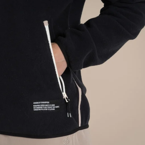 CO2 Renu Fleece mit durchgehendem Reißverschluss für Damen | Black