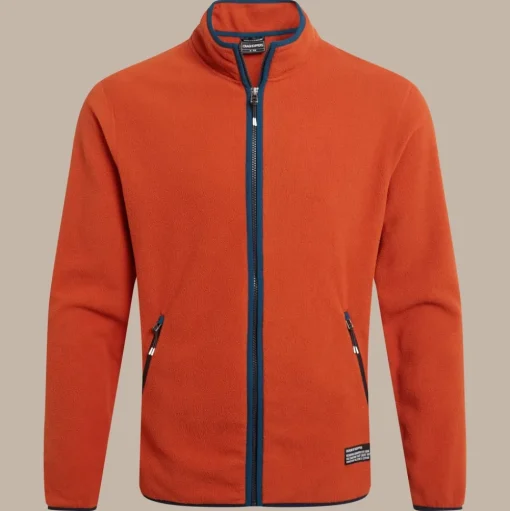 CO2 Renu Fleece mit durchgehendem Reißverschluss für Herren | Carnelian Orange