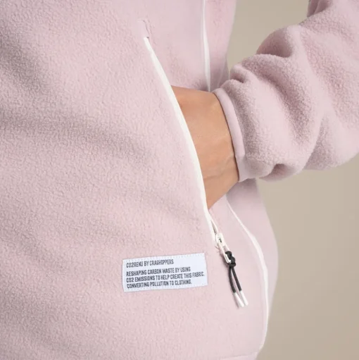 CO2 Renu Fleece mit durchgehendem Reißverschluss für Damen | Dusky Carnation