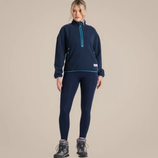 CO2 Renu Half Zip Fleece für Damen | Blue Navy