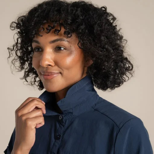 Damen NosiLife Adventure Langarmshirt III | Blue Navy