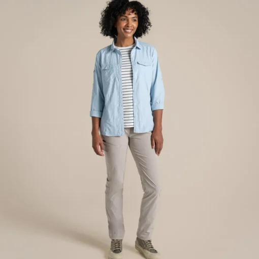 Damen NosiLife Adventure Langarmshirt III | Nimbus Blue