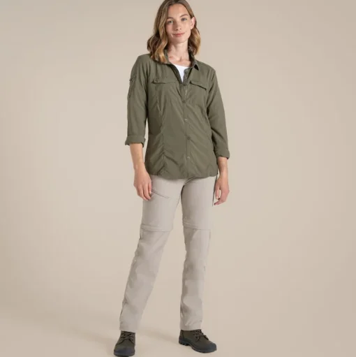 Damen NosiLife Adventure Langarmshirt III | Wild Olive