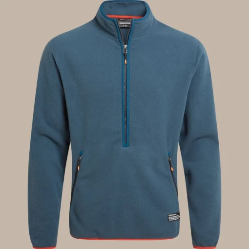 Herren CO2 Renu Fleece mit halbem Reißverschluss | Blue Stone