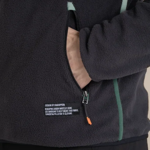 Herren CO2 Renu Fleece mit halbem Reißverschluss | Black Pepper