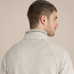 Herren Karlton Fleece mit halbem Reißverschluss | Ecru