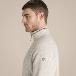 Herren Karlton Fleece mit halbem Reißverschluss | Ecru