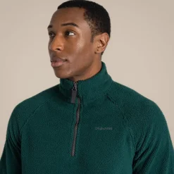 Herren Karlton Fleece mit halbem Reißverschluss | Dark Viridian