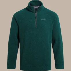Herren Karlton Fleece mit halbem Reißverschluss | Dark Viridian