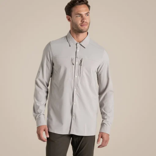Herren NosiLife Pro Langarmshirt V | Parchment