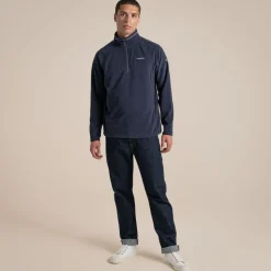 Herren-Fleecejacke Corey VI mit halbem Reißverschluss | Dark Navy / Blue Navy Marl