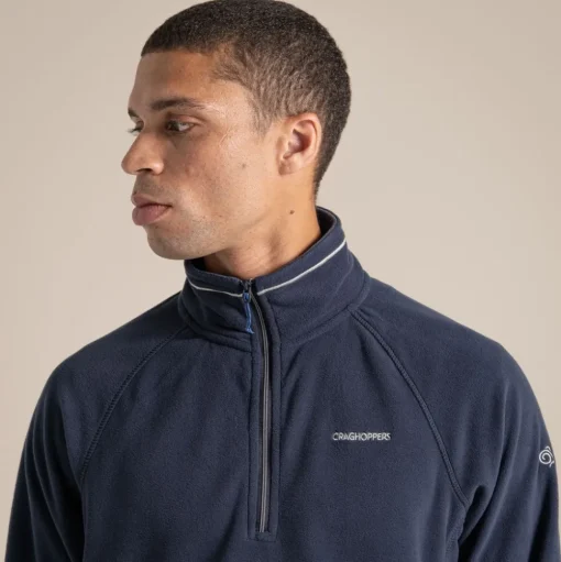 Herren-Fleecejacke Corey VI mit halbem Reißverschluss | Dark Navy / Blue Navy Marl