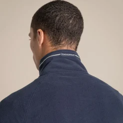 Herren-Fleecejacke Corey VI mit halbem Reißverschluss | Dark Navy / Blue Navy Marl