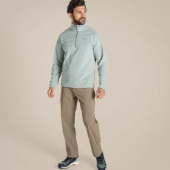 Herren-Fleecejacke Corey VI mit halbem Reißverschluss | Lichen Green