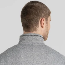Herren-Fleecejacke Torney II mit halbem Reißverschluss | Dove Grey Marl