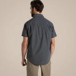 Kiwi-Kurzarmhemd für Herren | Dark Grey