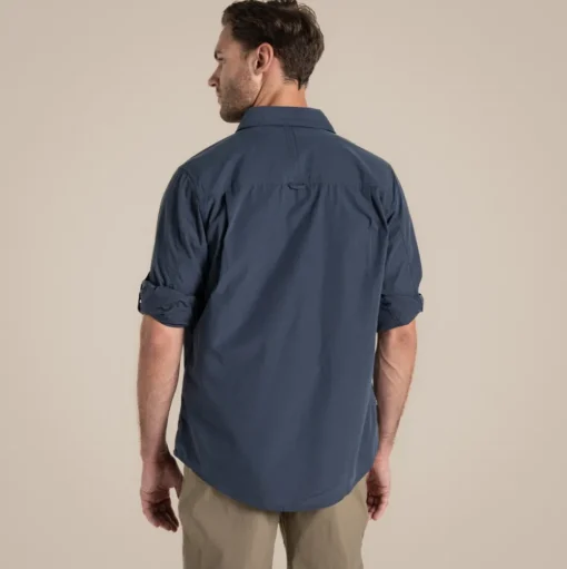 Kiwi-Langarmshirt für Herren | Ombre Blue