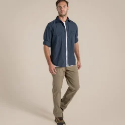 Kiwi-Langarmshirt für Herren | Ombre Blue