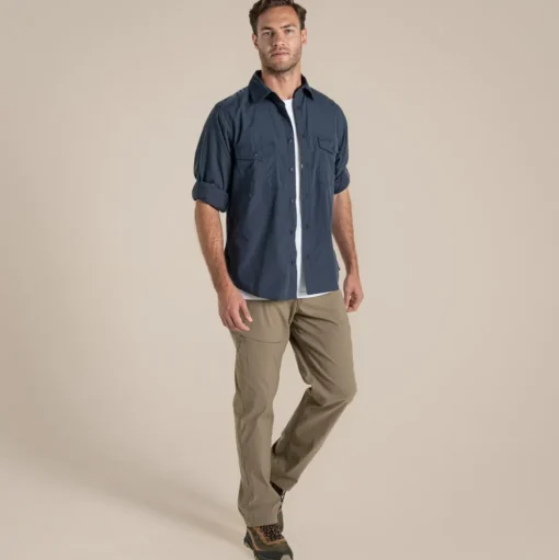 Kiwi-Langarmshirt für Herren | Ombre Blue