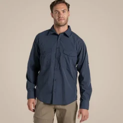 Kiwi-Langarmshirt für Herren | Ombre Blue