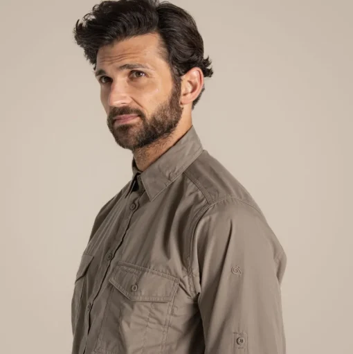 Kiwi-Langarmshirt für Herren | Pebble