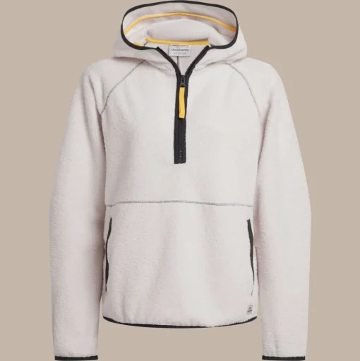 Laia Half Zip Fleece mit Kapuze für Damen | Ecru