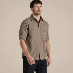 Langärmeliges Expert Kiwi-Hemd für Herren | Pebble