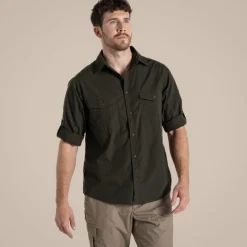 Langärmeliges Expert Kiwi-Hemd für Herren | Dark Cedar Green