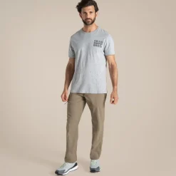 Lucent Kurzarm-T-Shirt für Herren | Soft Grey Marl Landscape