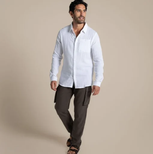 Moro Hemd mit langem Ärmel für Herren | White