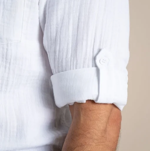 Moro Hemd mit langem Ärmel für Herren | White