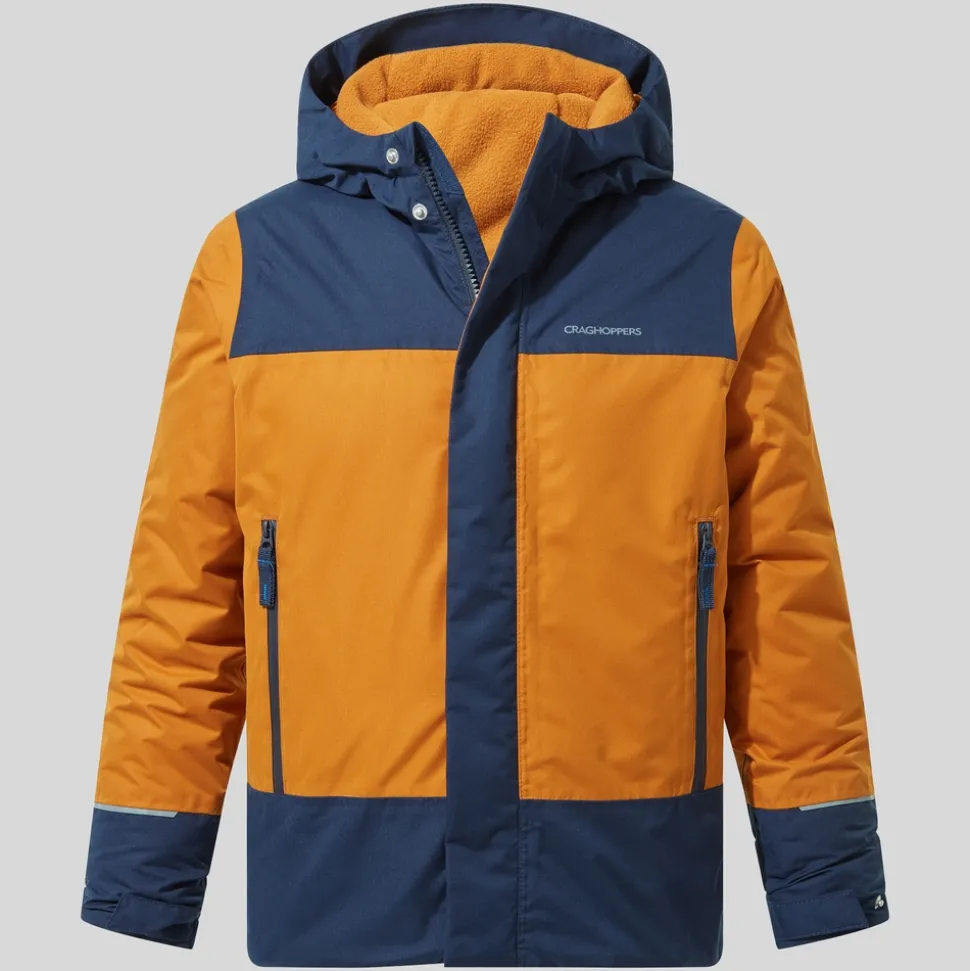 Nephin Jacke für Kinder | Pumpkin Spice / Blue Navy