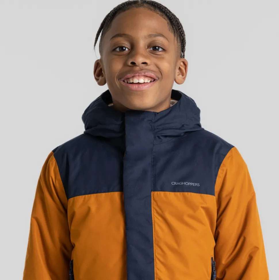 Nephin Jacke für Kinder | Pumpkin Spice / Blue Navy