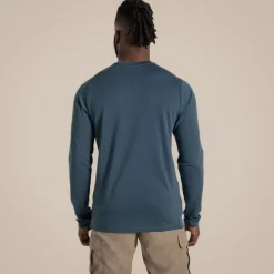 Nosilife Abel Langarm-T-Shirt für Herren | Blue Stone