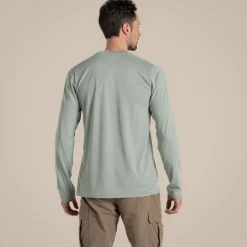 Nosilife Abel Langarm-T-Shirt für Herren | Lichen Green