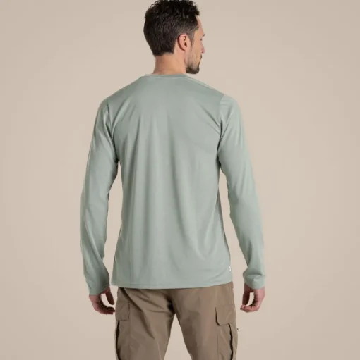 Nosilife Abel Langarm-T-Shirt für Herren | Lichen Green