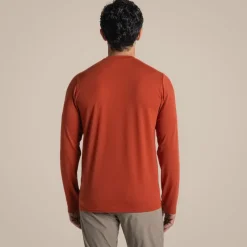Nosilife Abel Langarm-T-Shirt für Herren | Red Beach