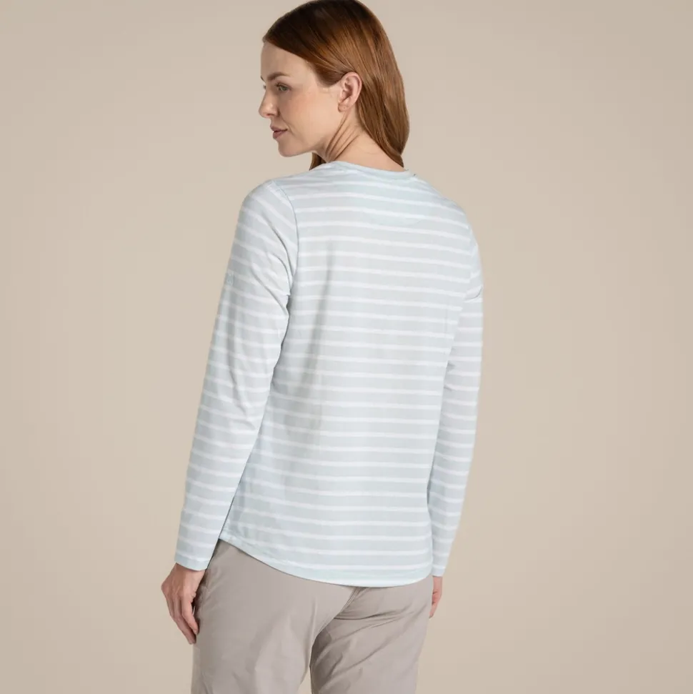 NosiLife Akona Langarmshirt für Damen | Nimbus Blue Stripe