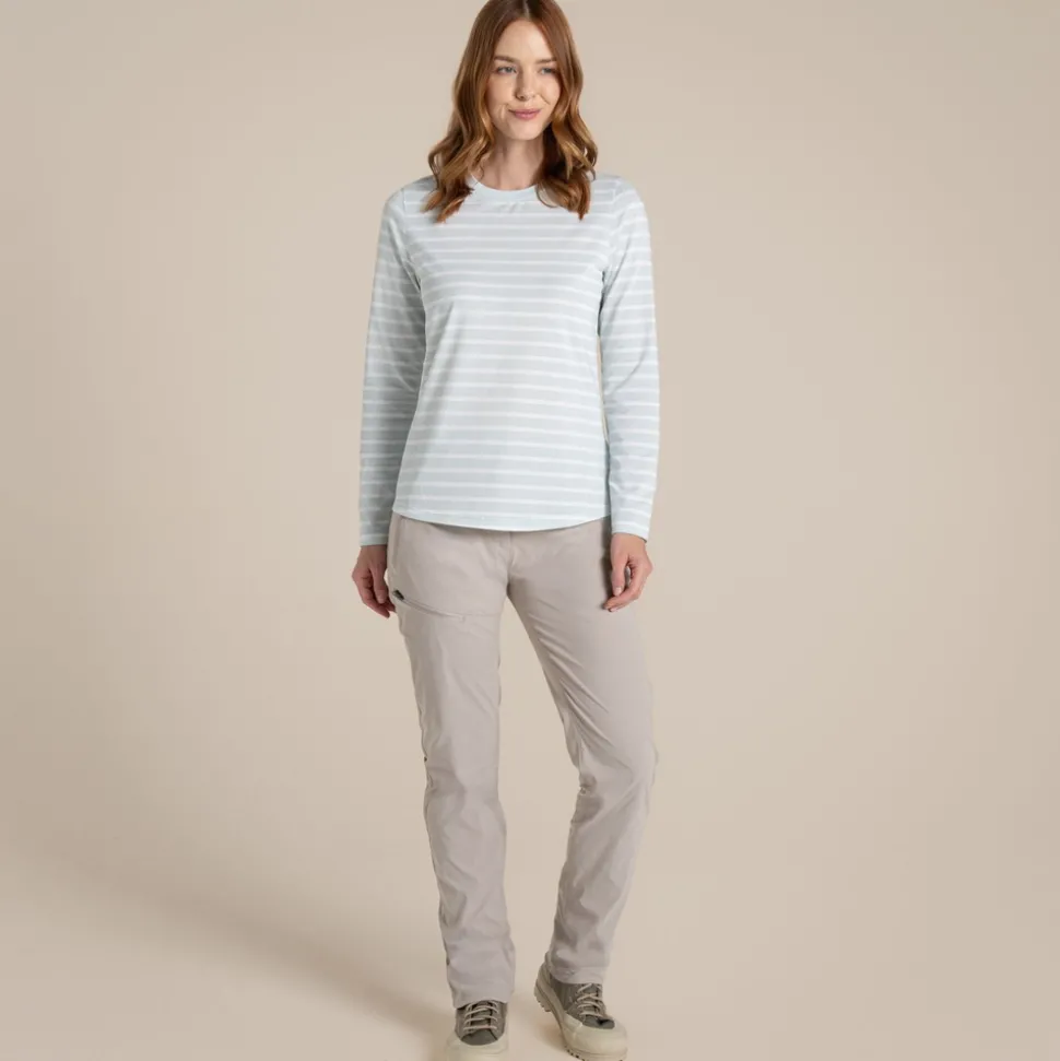 NosiLife Akona Langarmshirt für Damen | Nimbus Blue Stripe