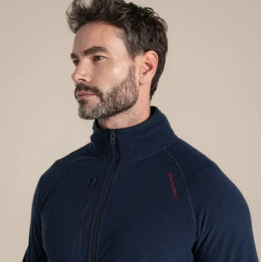 NosiLife Golf Bromsgrove Full Zip Fleece für Herren | Blue Navy