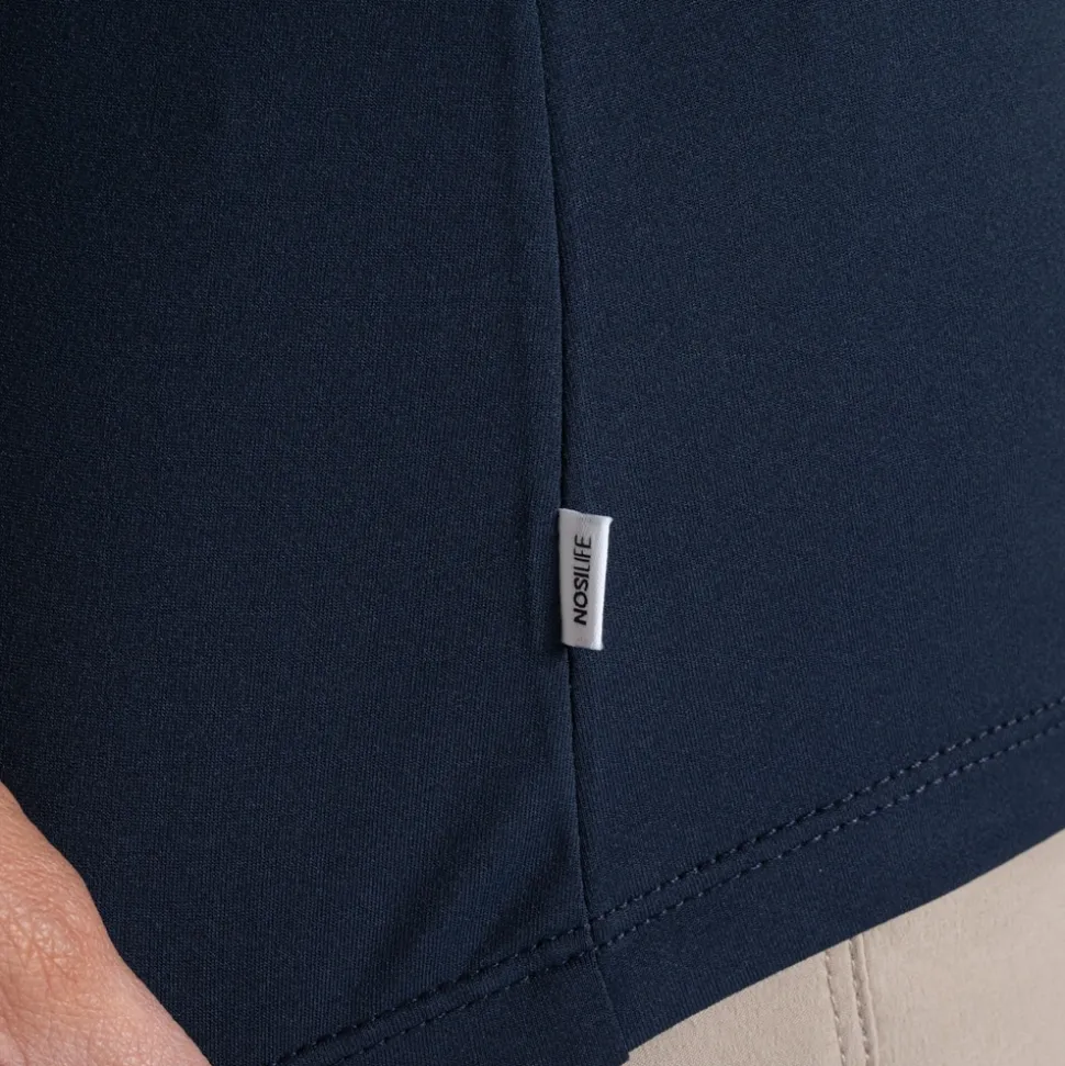 Nosilife Golf Langarmtop mit Stehkragen für Damen | Blue Navy