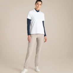 Nosilife Golf Langarmtop mit Stehkragen für Damen | Blue Navy